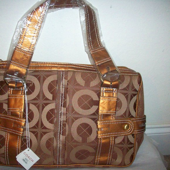 Coach 6828 Gold Khaki Satchel NWT vintage - Picture 1 of 5